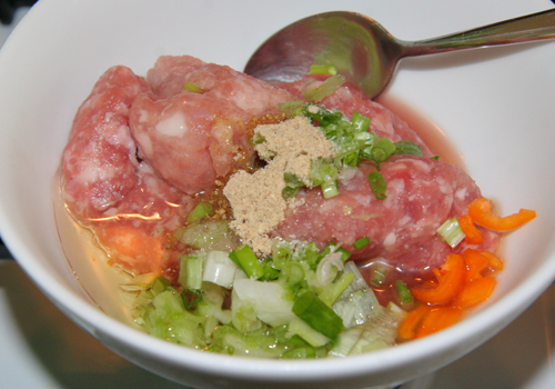 Làm món canh xà lách xoong nấu thịt xay