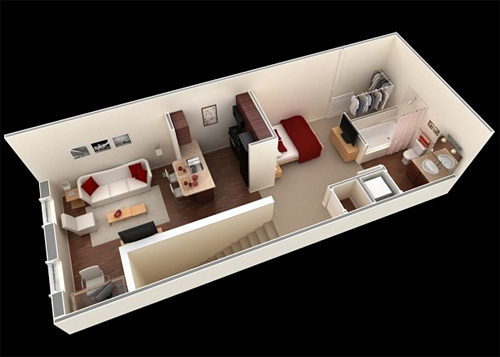 Cách bày bố hợp lý cho căn hộ 40 m2